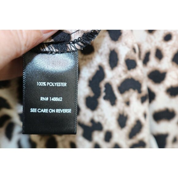 Torrid Harper 3/4 Roll Tab Sleeve Animal Print Silky Tunic-Size 2XL - Picture 7 of 11